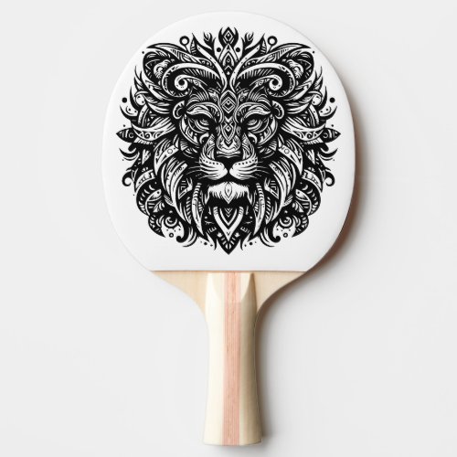 Tribal Lion Ping Pong Paddle