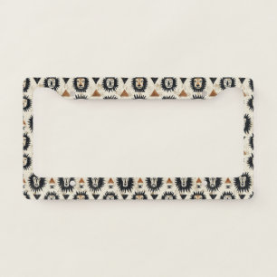 Tribal Lion Safari Pattern License Plate Frame
