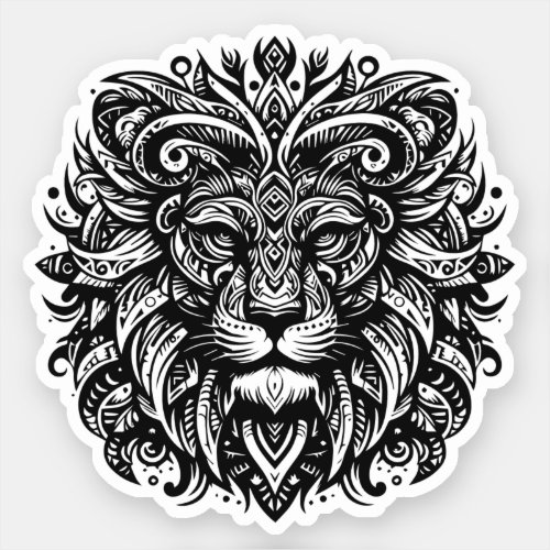 Tribal Lion Sticker