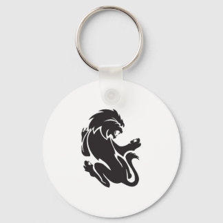 Tribal Lion Tattoo Design Keychain
