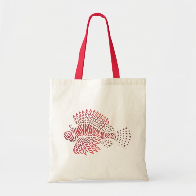 Tribal Lionfish Tote Bag (Front)