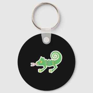 tribal lizard design keychain