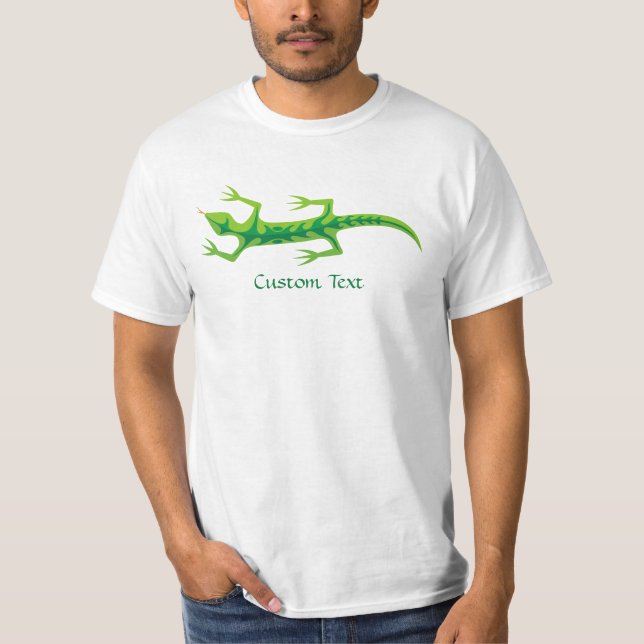 Tribal Lizard Green T-Shirt (Front)