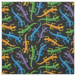 Tribal Lizards Colourful Pattern Fabric