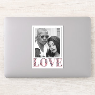 Tribal Love Typography Customizable Photograph Sticker