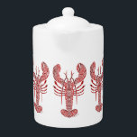 Tribal Maine Lobster Teapot<br><div class="desc">My mixed media artwork, created for my friend Jim</div>