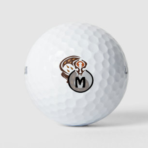 Tribal Malaysian Cat Gecko Monogram Golf Balls