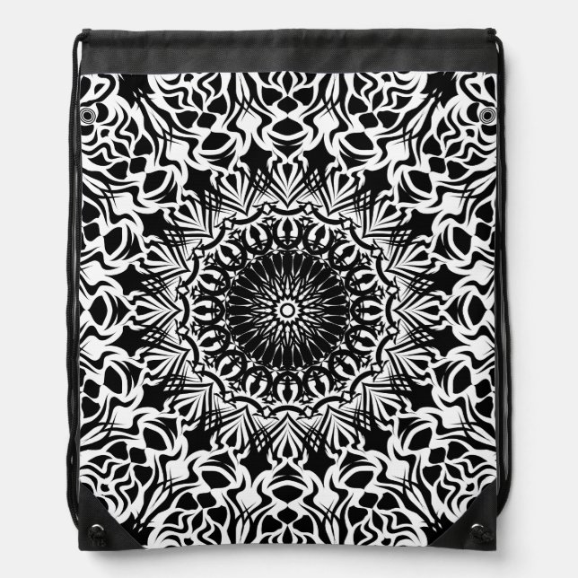 Tribal Mandala Drawstring Bag (Front)