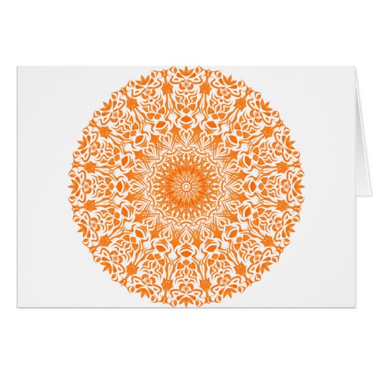 Tribal Mandala Orange Cards (Front Horizontal)