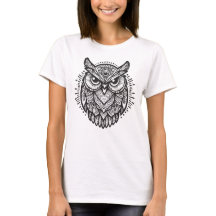 Tribal Mandala Owl Line Art Design