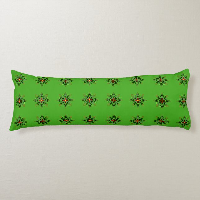 Tribal Mandala Pattern Body Pillow (Front)