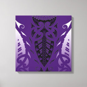 Tribal Maori tattoo design modern art Canvas Print