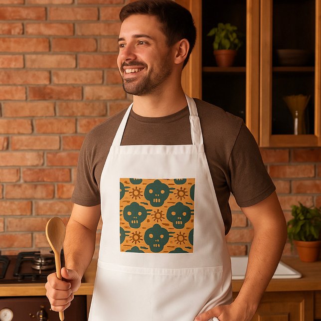 Tribal Mask African Ethnic Face Pattern Adult Apron (Creator Uploaded)