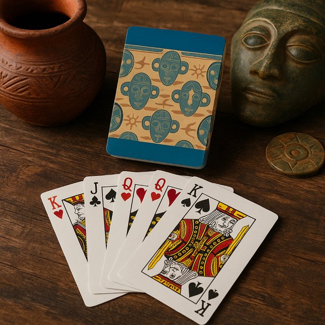 Tribal Mask African Ethnic Face Pattern Poker Cards (Creator Uploaded)