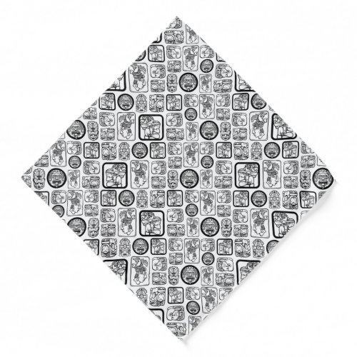 Tribal MAYA ancient mask pattern 1 Bandana