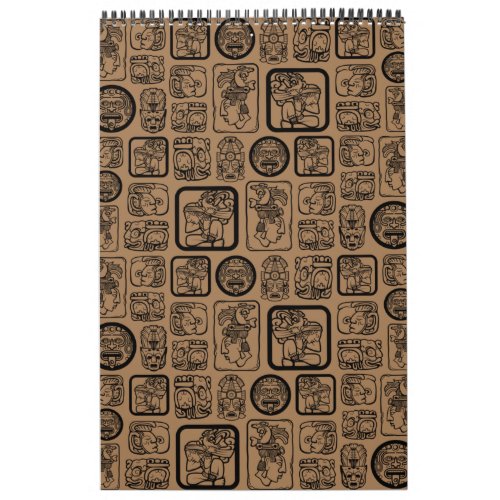 Tribal MAYA ancient mask pattern 1 Calendar