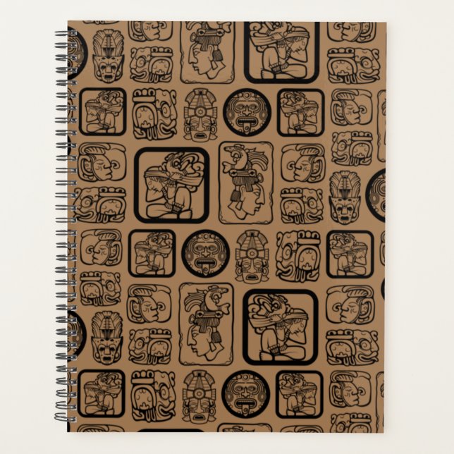 Tribal MAYA ancient mask pattern 1 Planner (Front)
