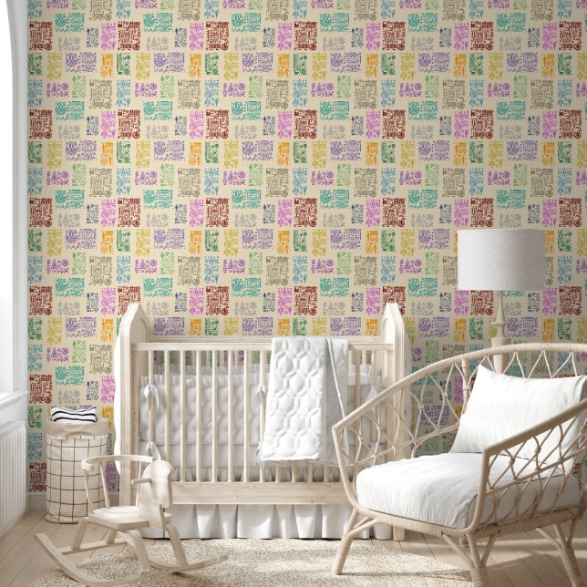 Tribal MAYA ancient mask pattern 4 Wallpaper (Kids)