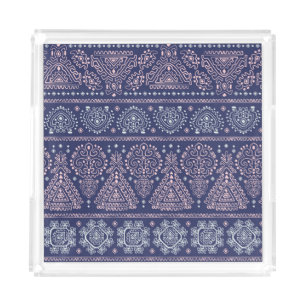 Tribal Mexican, ethnic seamless pattern. Acrylic Tray