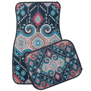Tribal mexican vintage ethnic seamless pattern car floor mat