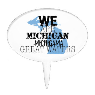 Tribal Michigan Michigama Great Waters Up North Cake Topper