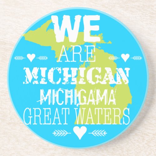 Tribal Michigan Michigama Great Waters Up North Drink Coaster