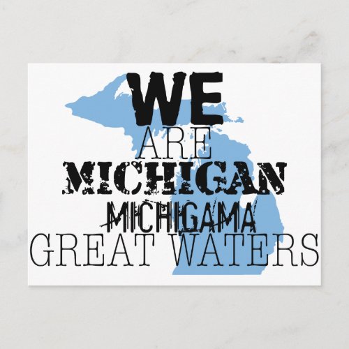 Tribal Michigan Michigama Great Waters Up North Postcard