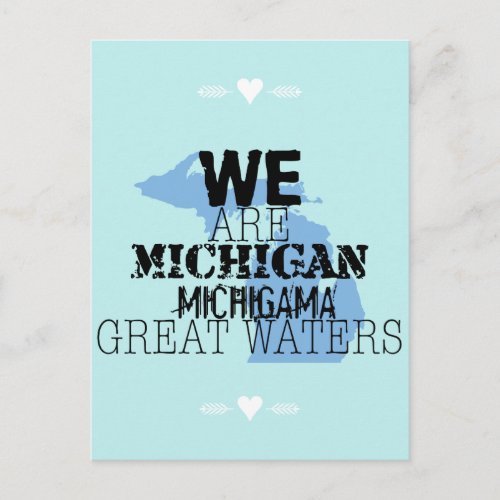 Tribal Michigan Michigama Great Waters Up North Postcard