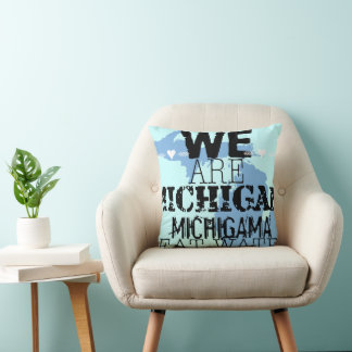 Tribal Michigan Michigama Great Waters Up North Throw Pillow