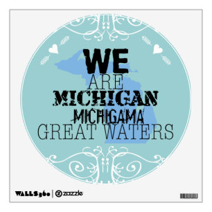 Tribal Michigan Michigama Great Waters Up North Wall Sticker