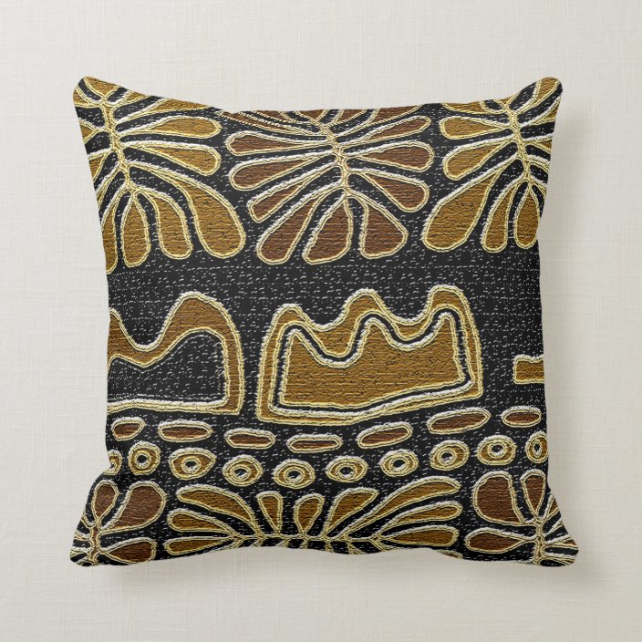 Tribal Motif Print Throw Pillow | Zazzle.com