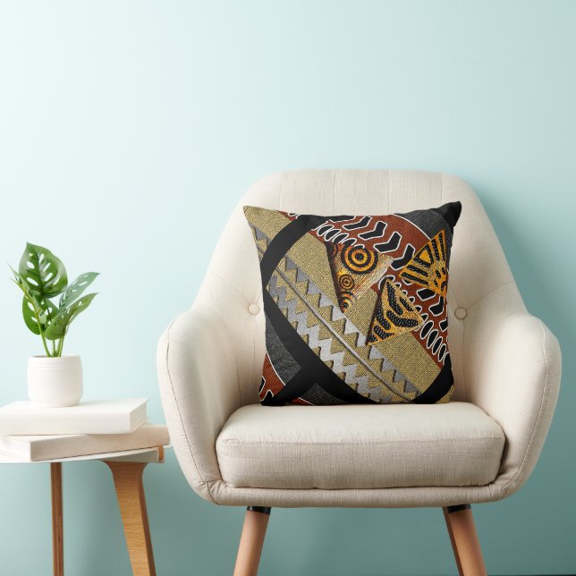 Tribal Motif  Throw Pillow (Chair)
