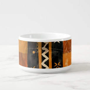Tribal motifs in black and earth tones bowl