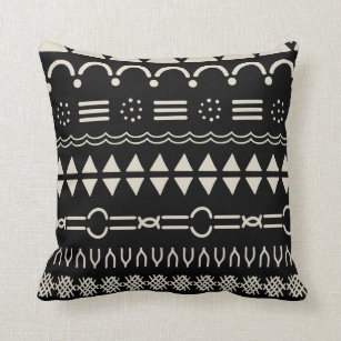 Tribal Mudcloth pattern throw Throw Pillow
