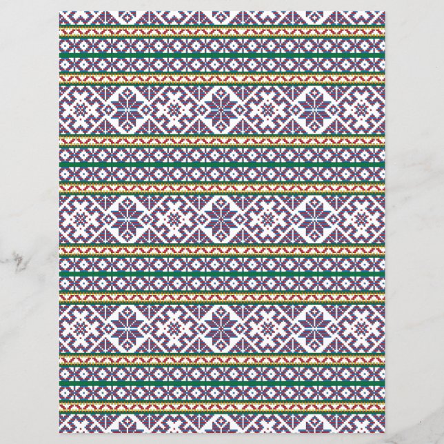Tribal Multicolored ancient symbol folk art design (Front)