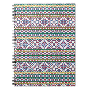 Tribal Multicolored ancient symbol folk art design Notebook