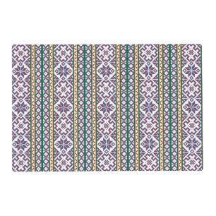 Tribal Multicolored ancient symbol folk art design Placemat