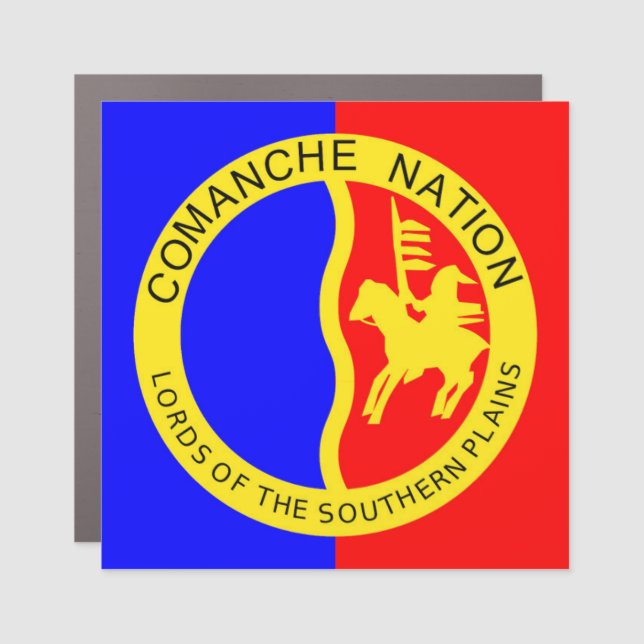 Tribal Native American Indian Comanche Nation Flag Car Magnet (Front)