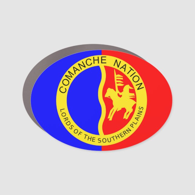 Tribal Native American Indian Comanche Nation Flag Car Magnet (Front)