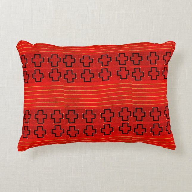 Tribal Native American Southwest Weaving Navajo Accent Pillow (Front)