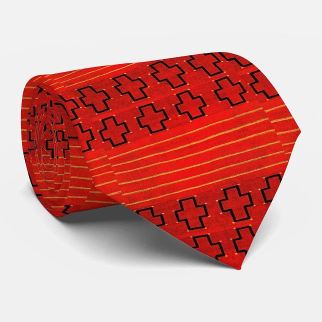 Tribal Native American Southwest Weaving Navajo Neck Tie (Rolled)