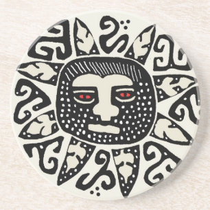 Tribal Native American Sun Spirit Drink Coaster