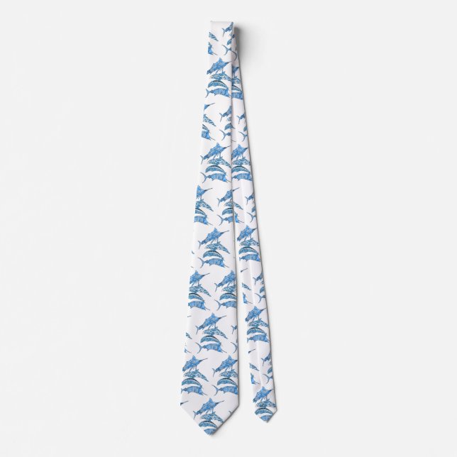 Tribal Ocean Animals Neck Tie (Front)