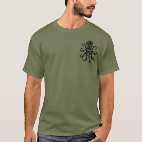 Tribal Octopus FrontBack T_Shirt