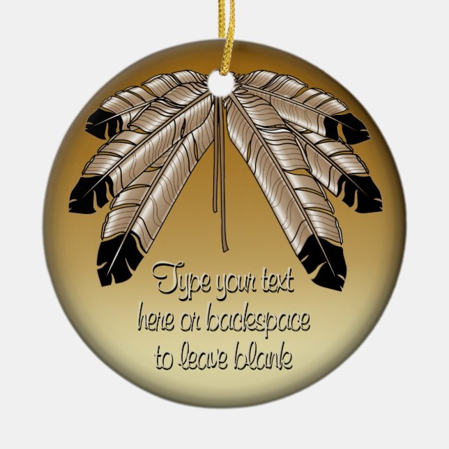 Tribal Ornament Personalize First Nations Keepsake (Front)