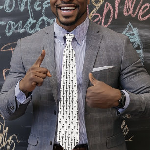 Tribal Owl Skeleton Key Neck Tie