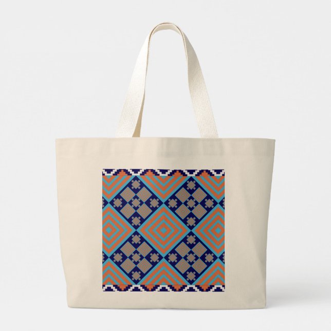 Tribal Patten  Large Tote Bag (Back)