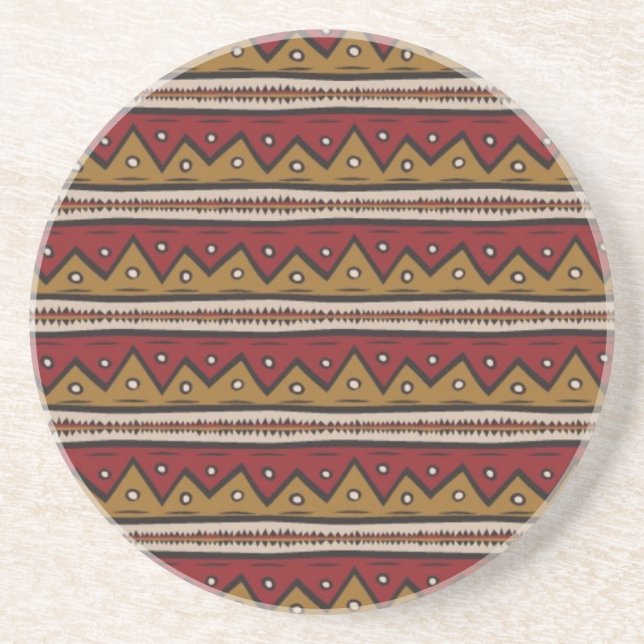 Tribal pattern drink coaster (Front)