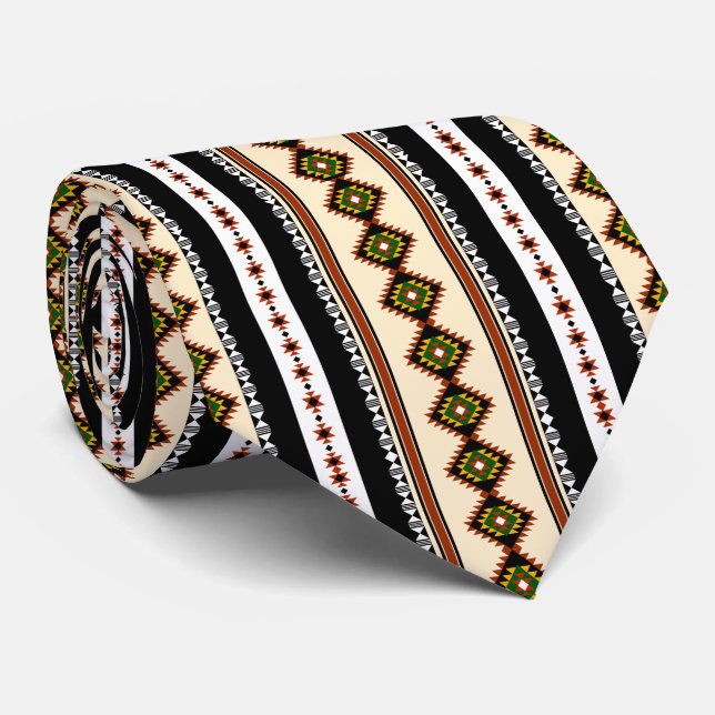 Tribal Pattern Native American Neck Tie (Rolled)