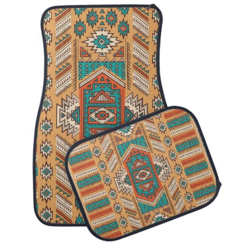 Tribal pattern perfect for decor car floor mat
